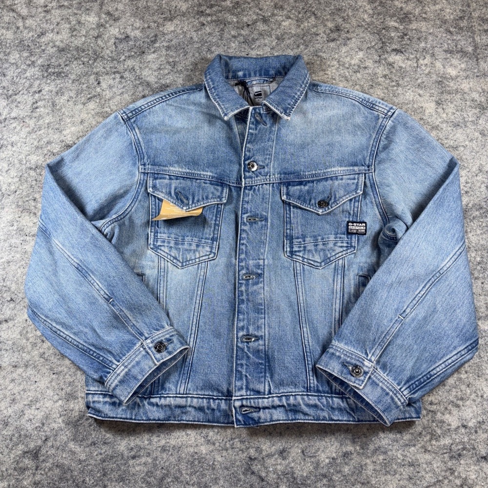 New G-Star Raw Jean Denim Jacket Women's Oversized Small Western Trucker Cowgirl